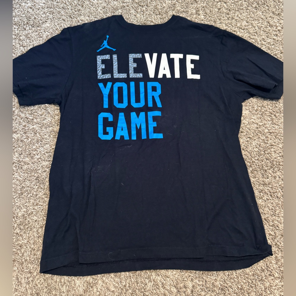 Jordan Navy and Blue Graphic Tee